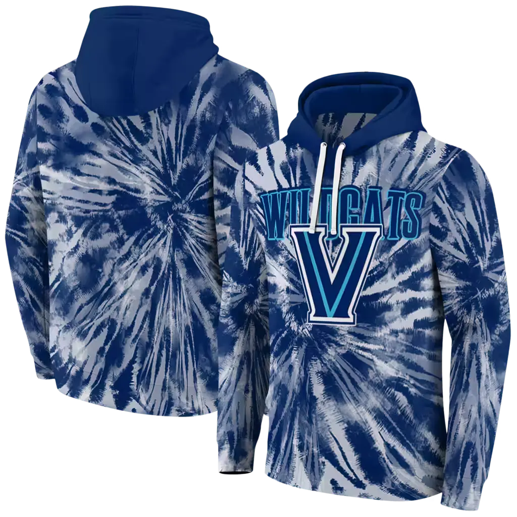villanova wildcats tie dye pattern navy hoodie fashion forward villanova wildcats tie dye pattern navy hoodie fashion forward