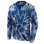 villanova wildcats tie dye pattern navy hoodie best selling