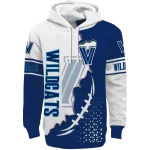 villanova wildcats triangular pattern navy white hoodie best selling