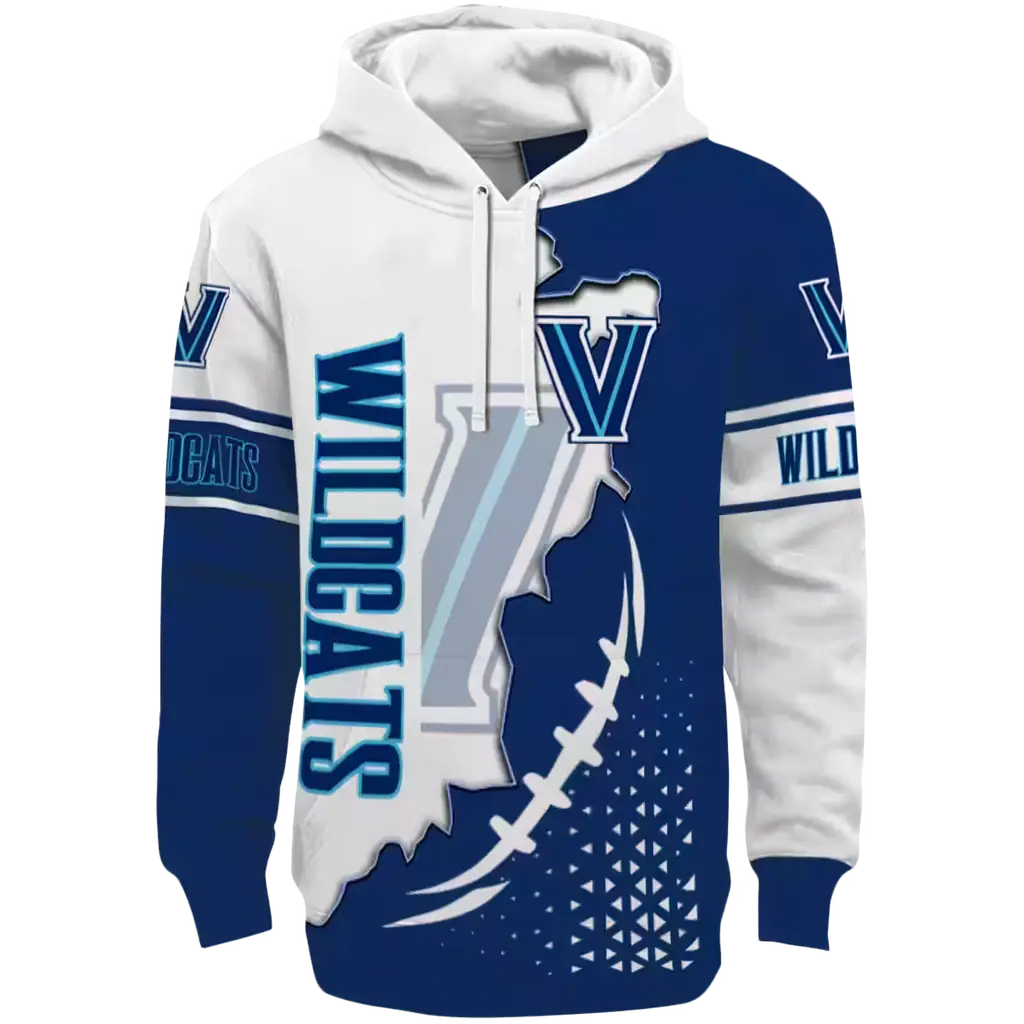 villanova wildcats triangular pattern navy white hoodie best selling villanova wildcats triangular pattern navy white hoodie best selling