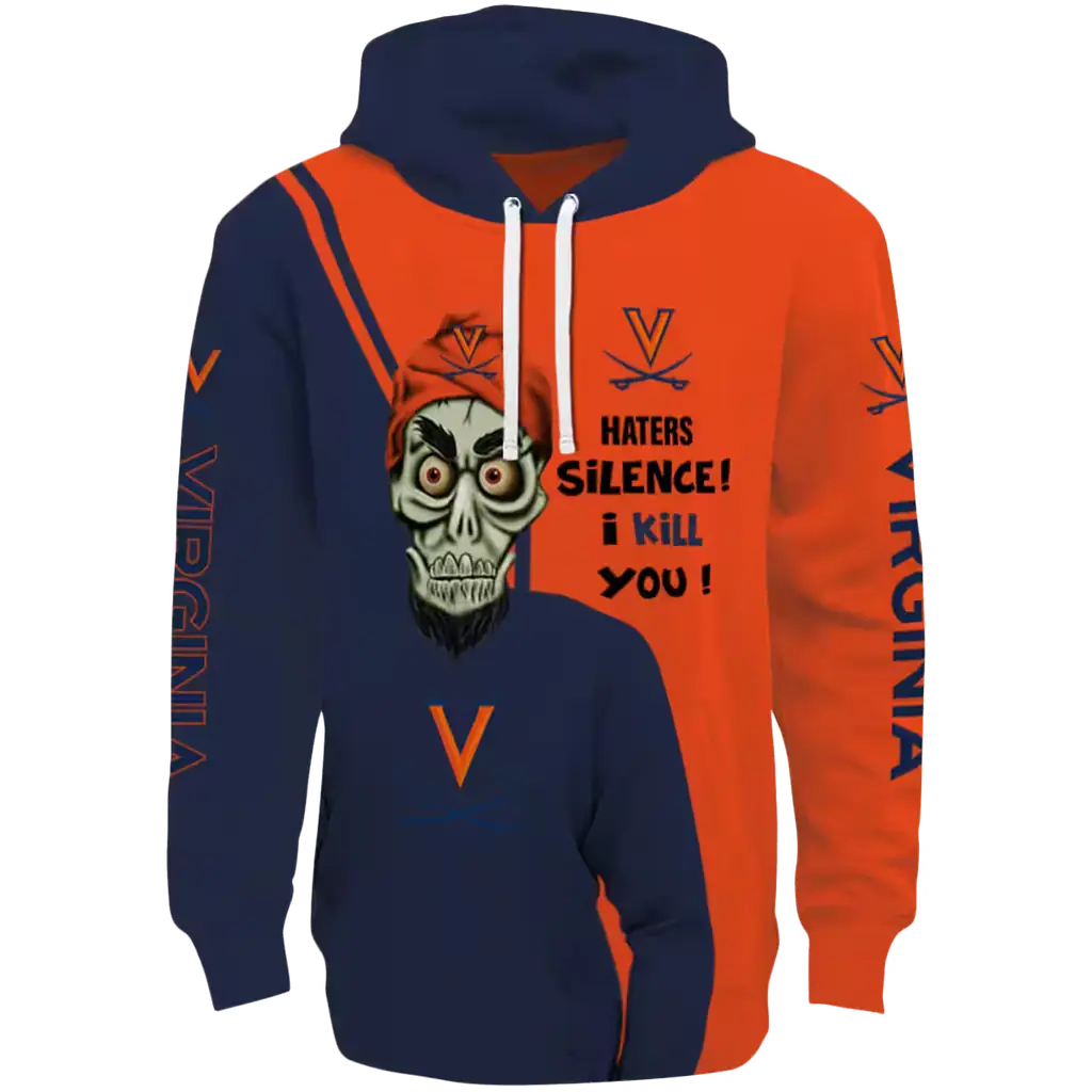 virginia cavaliers achmed skull blue hoodie best selling virginia cavaliers achmed skull blue hoodie best selling
