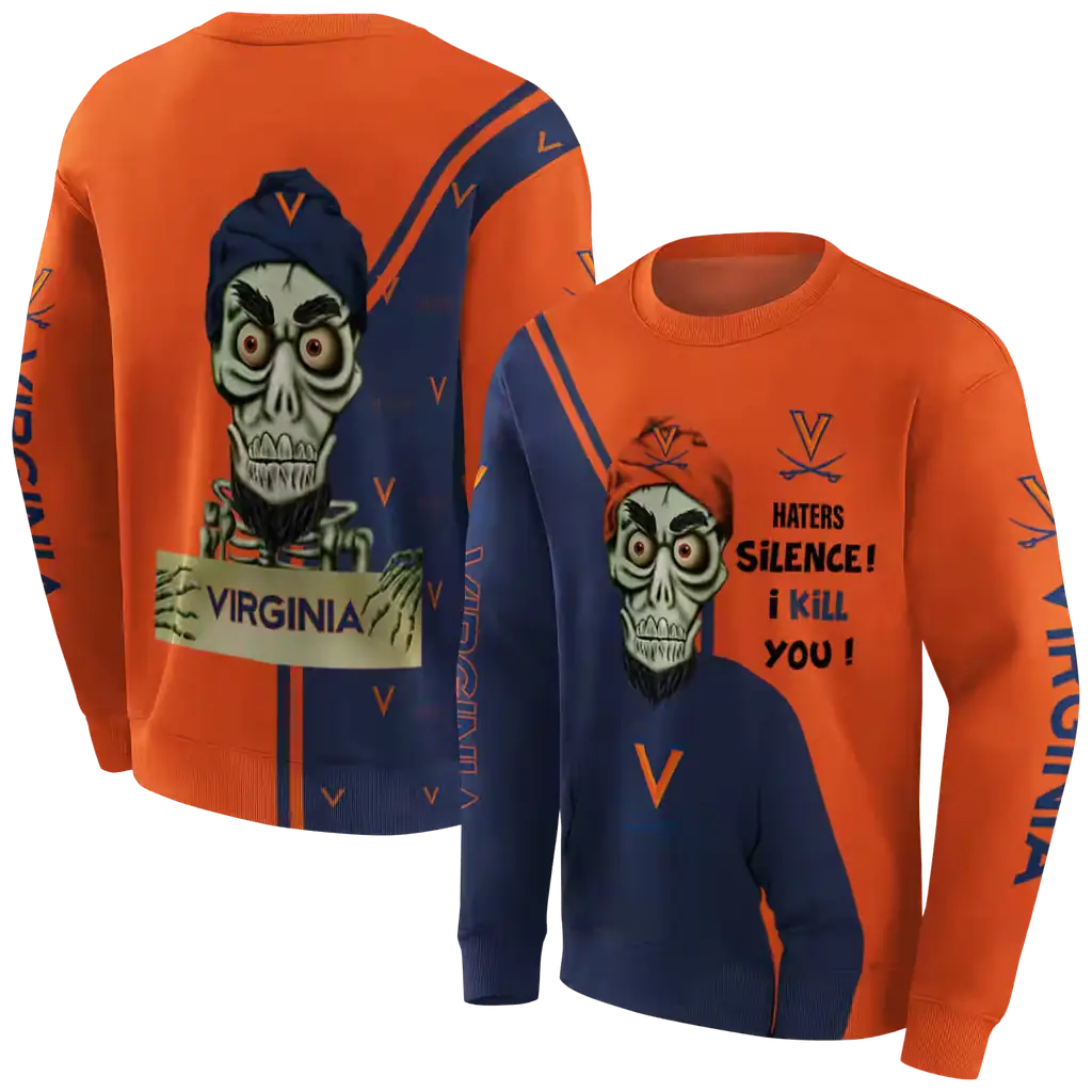 virginia cavaliers achmed skull blue hoodie premium grade virginia cavaliers achmed skull blue hoodie premium grade