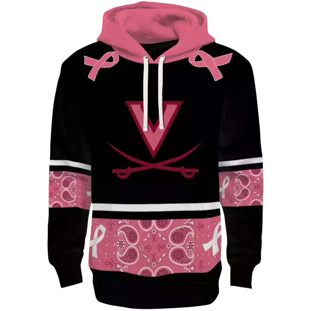 virginia cavaliers awareness ribbon black pink hoodie best selling virginia cavaliers awareness ribbon black pink hoodie best selling