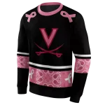 virginia cavaliers awareness ribbon black pink hoodie best selling