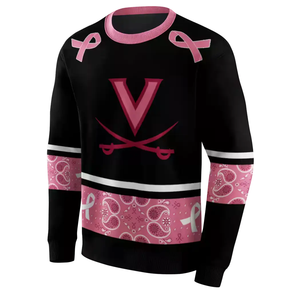 virginia cavaliers awareness ribbon black pink hoodie new arrival virginia cavaliers awareness ribbon black pink hoodie new arrival