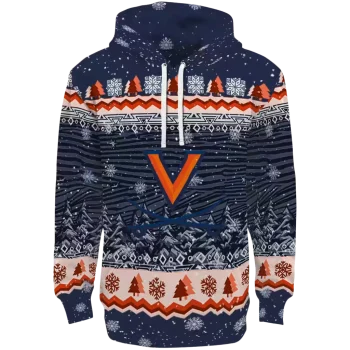 virginia cavaliers christmas trees blue hoodie best selling