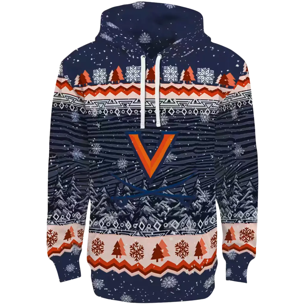 virginia cavaliers christmas trees blue hoodie best selling virginia cavaliers christmas trees blue hoodie best selling