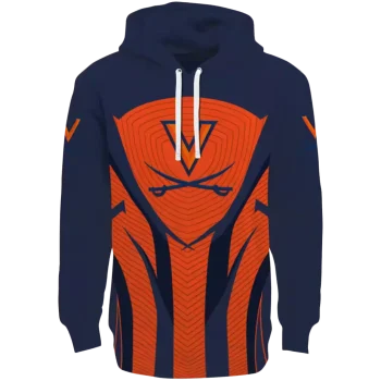 virginia cavaliers concentric lines blue black hoodie best selling