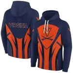 virginia cavaliers concentric lines blue black hoodie best selling