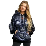 virginia cavaliers demonic skull blue black hoodie best selling