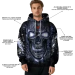 virginia cavaliers demonic skull blue black hoodie best selling