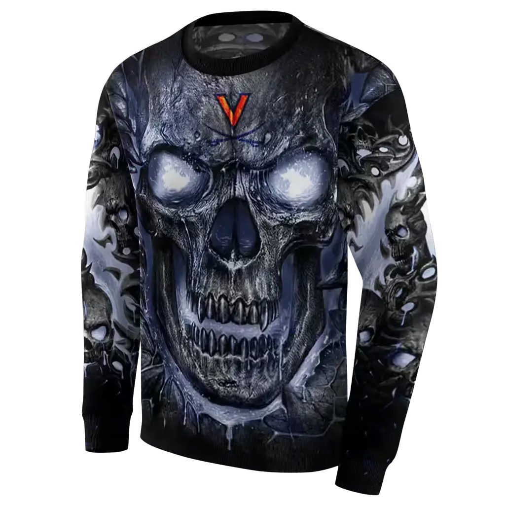 virginia cavaliers demonic skull blue black hoodie new arrival virginia cavaliers demonic skull blue black hoodie new arrival