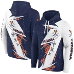 virginia cavaliers dynamic slash blue white hoodie best selling