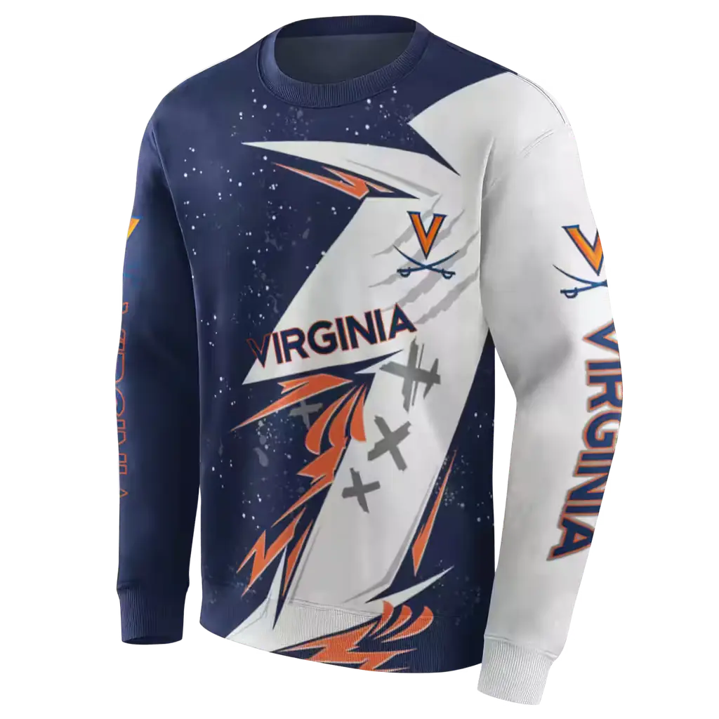 virginia cavaliers dynamic slash blue white hoodie new arrival virginia cavaliers dynamic slash blue white hoodie new arrival
