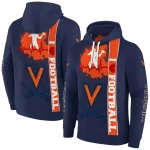 virginia cavaliers football heartbeat blue hoodie best selling