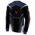 virginia cavaliers futuristic pattern blue black hoodie best selling