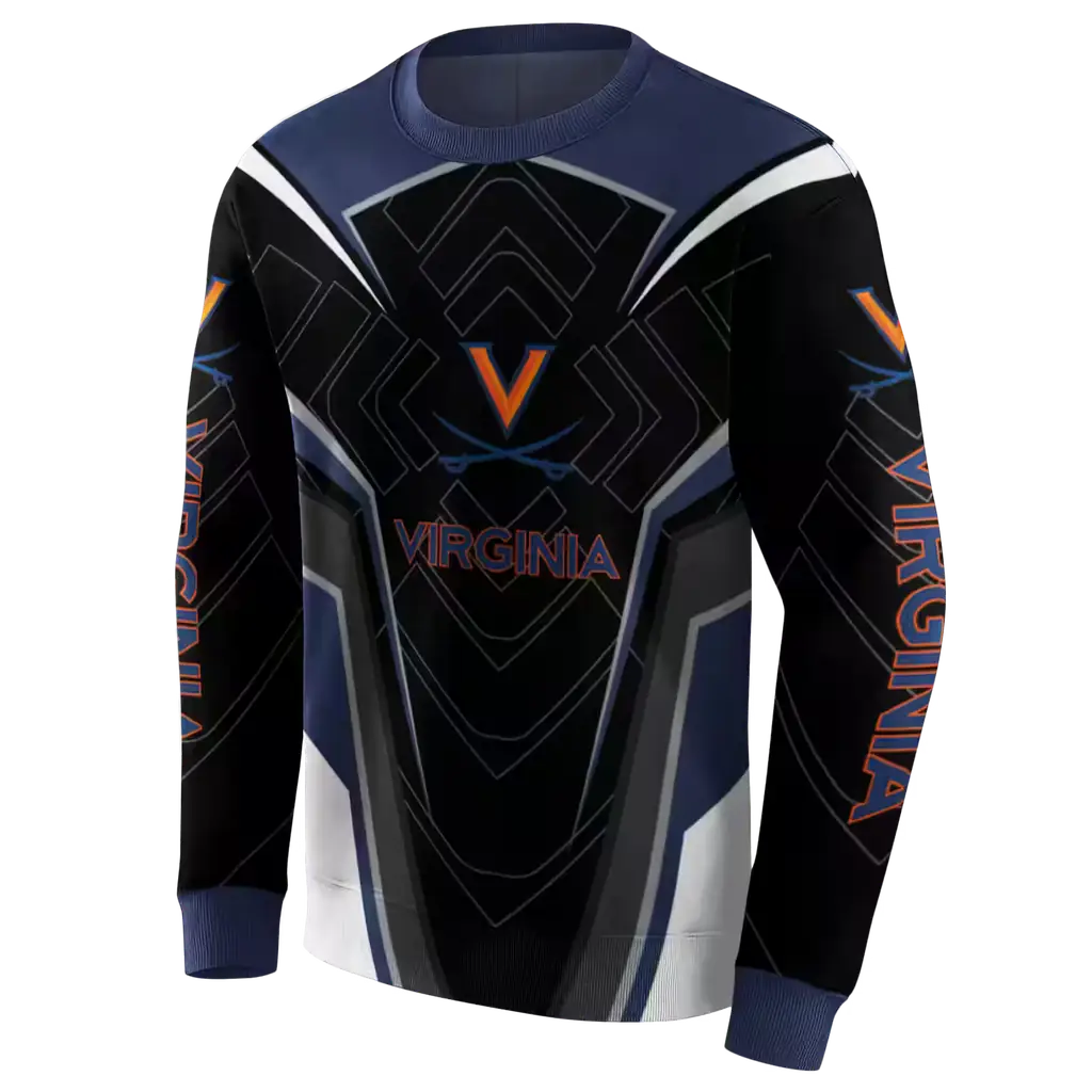 virginia cavaliers futuristic pattern blue black hoodie new arrival virginia cavaliers futuristic pattern blue black hoodie new arrival