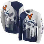 virginia cavaliers graphic punisher blue white hoodie best selling