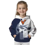 virginia cavaliers graphic punisher blue white hoodie best selling