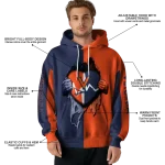 virginia cavaliers heartbeat graphic blue hoodie best selling