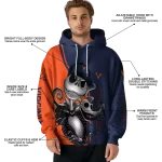 virginia cavaliers jack skellington blue hoodie best selling