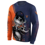 virginia cavaliers jack skellington blue hoodie best selling
