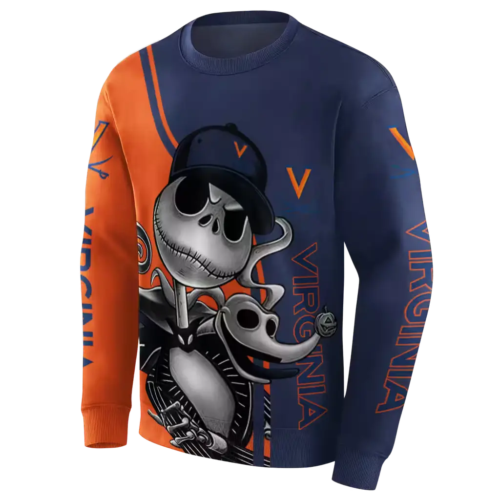 virginia cavaliers jack skellington blue hoodie new arrival virginia cavaliers jack skellington blue hoodie new arrival