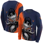 virginia cavaliers jack skellington blue hoodie best selling