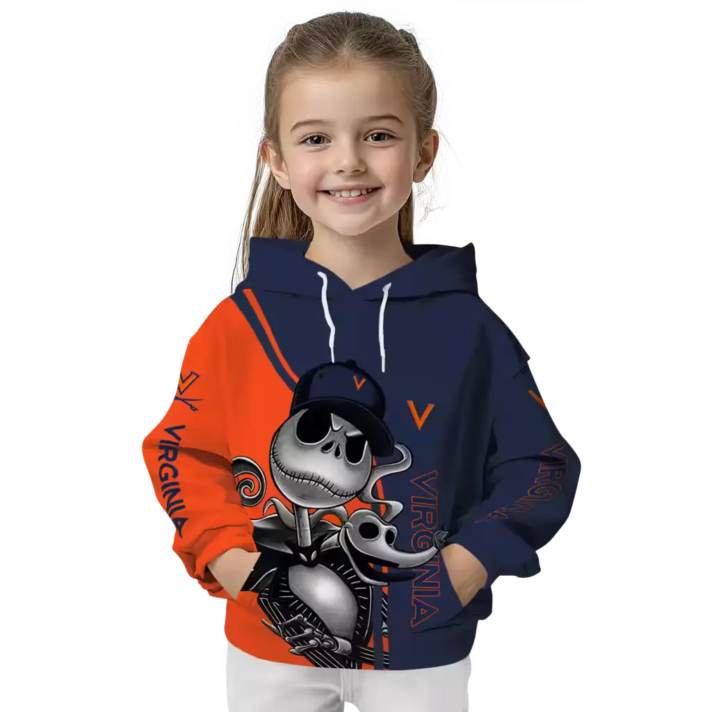 virginia cavaliers jack skellington blue hoodie top rated virginia cavaliers jack skellington blue hoodie top rated