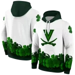 virginia cavaliers lucky motif white green hoodie best selling