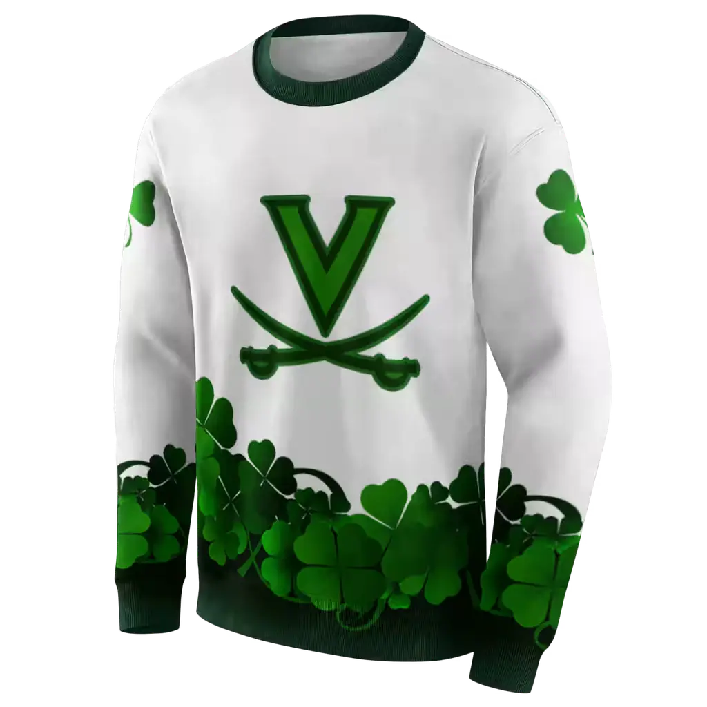 virginia cavaliers lucky motif white green hoodie new arrival virginia cavaliers lucky motif white green hoodie new arrival