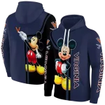 virginia cavaliers mickey mouse blue black hoodie best selling
