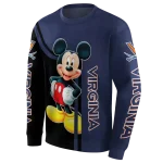 virginia cavaliers mickey mouse blue black hoodie best selling