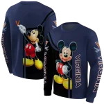 virginia cavaliers mickey mouse blue black hoodie best selling