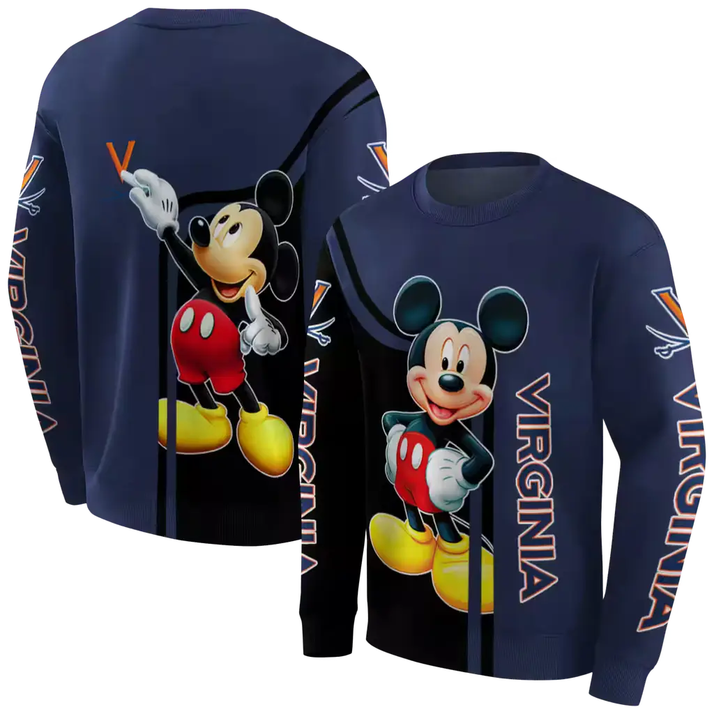 virginia cavaliers mickey mouse blue black hoodie premium grade virginia cavaliers mickey mouse blue black hoodie premium grade