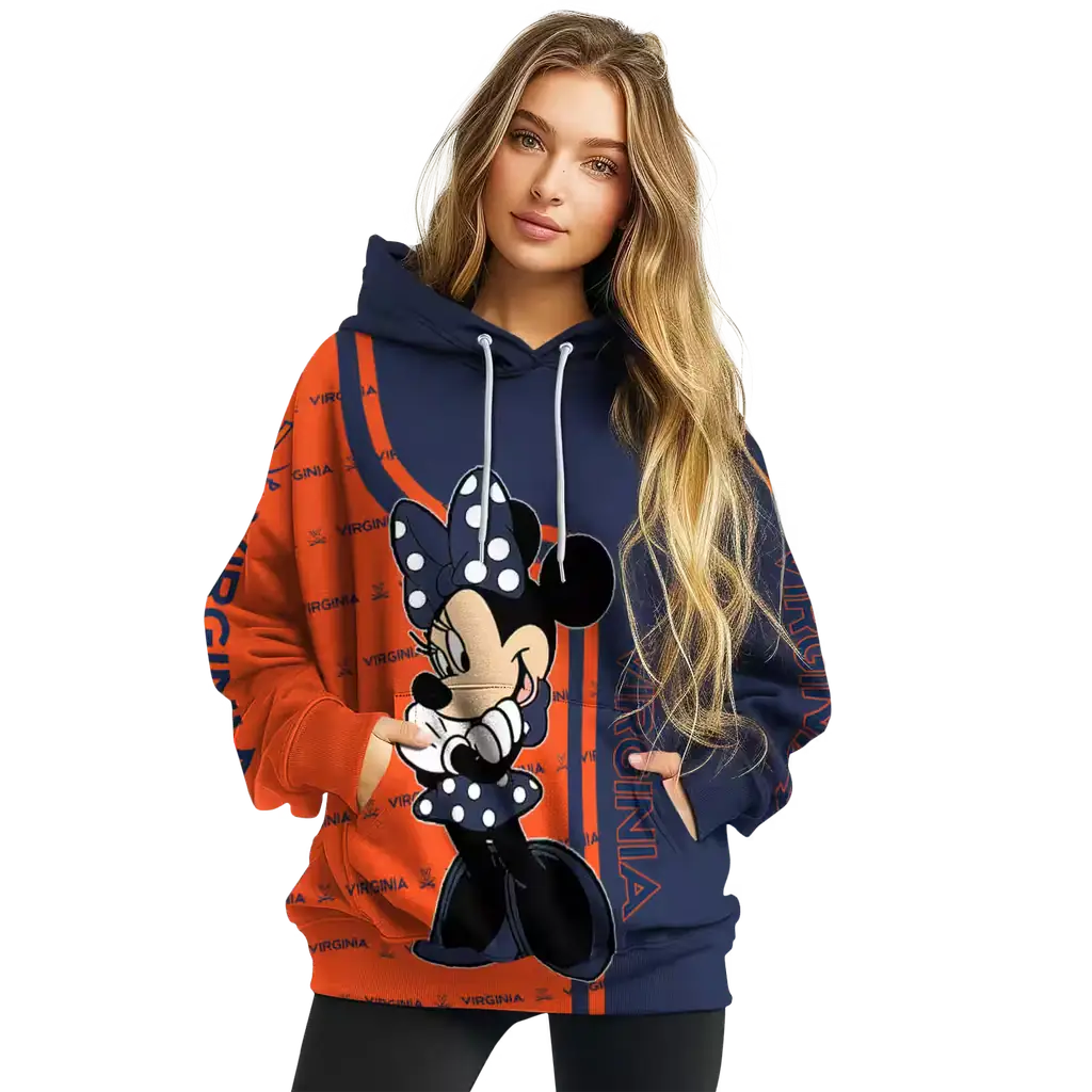 virginia cavaliers minnie mouse blue hoodie high quality virginia cavaliers minnie mouse blue hoodie high quality
