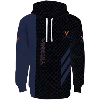 virginia cavaliers monogram pattern blue hoodie best selling