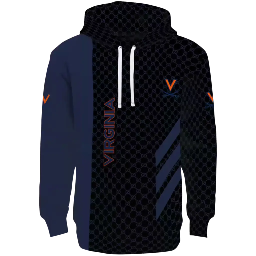 virginia cavaliers monogram pattern blue hoodie best selling virginia cavaliers monogram pattern blue hoodie best selling