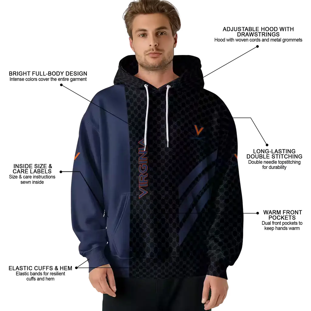 virginia cavaliers monogram pattern blue hoodie latest model virginia cavaliers monogram pattern blue hoodie latest model