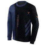 virginia cavaliers monogram pattern blue hoodie best selling
