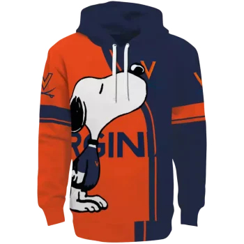 virginia cavaliers playful snoopy blue hoodie best selling