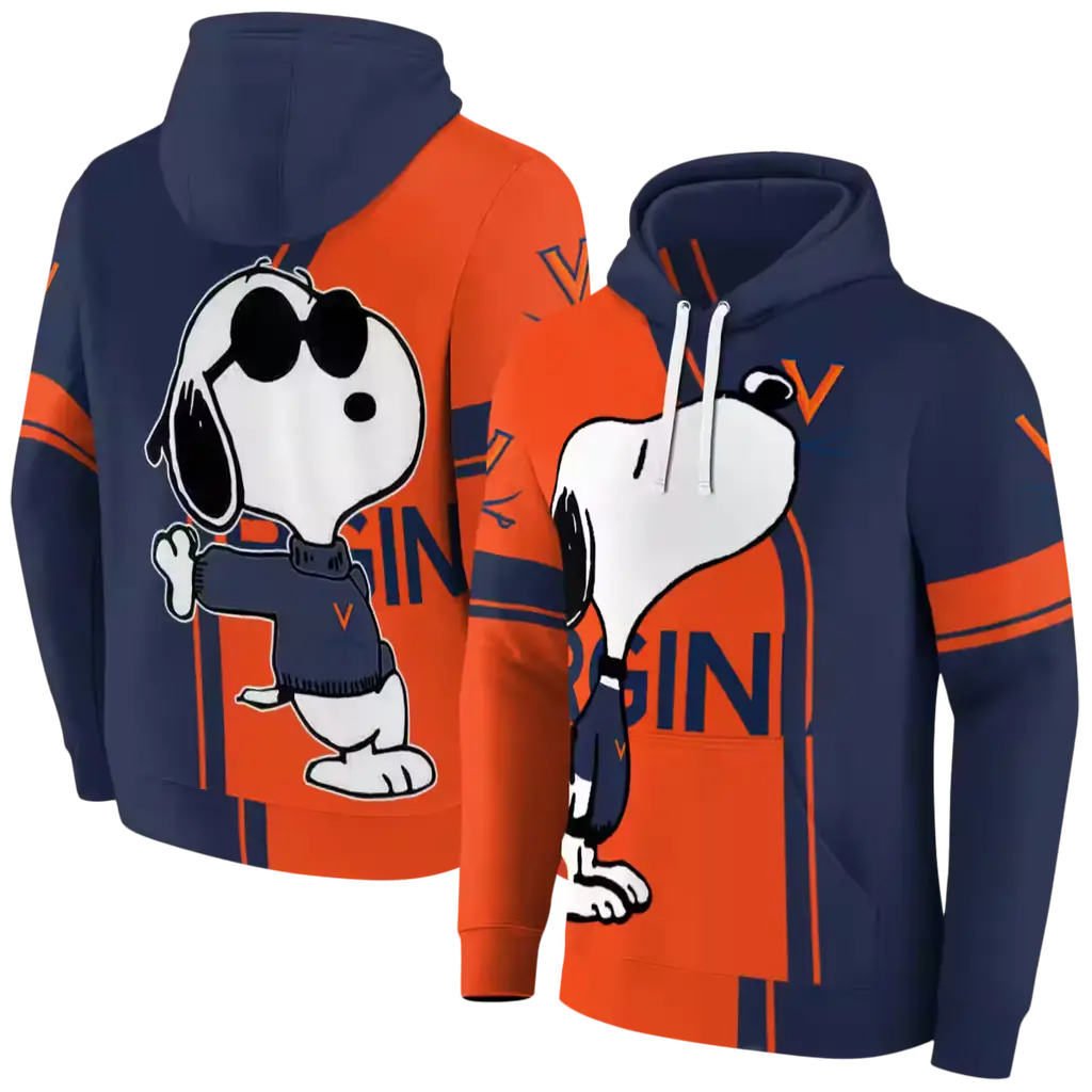 virginia cavaliers playful snoopy blue hoodie fashion forward virginia cavaliers playful snoopy blue hoodie fashion forward