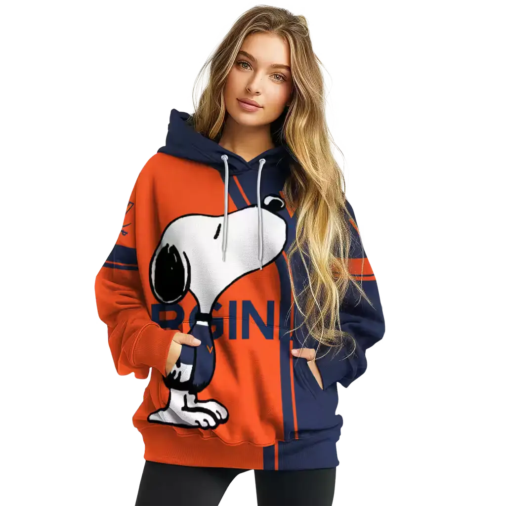 virginia cavaliers playful snoopy blue hoodie high quality virginia cavaliers playful snoopy blue hoodie high quality