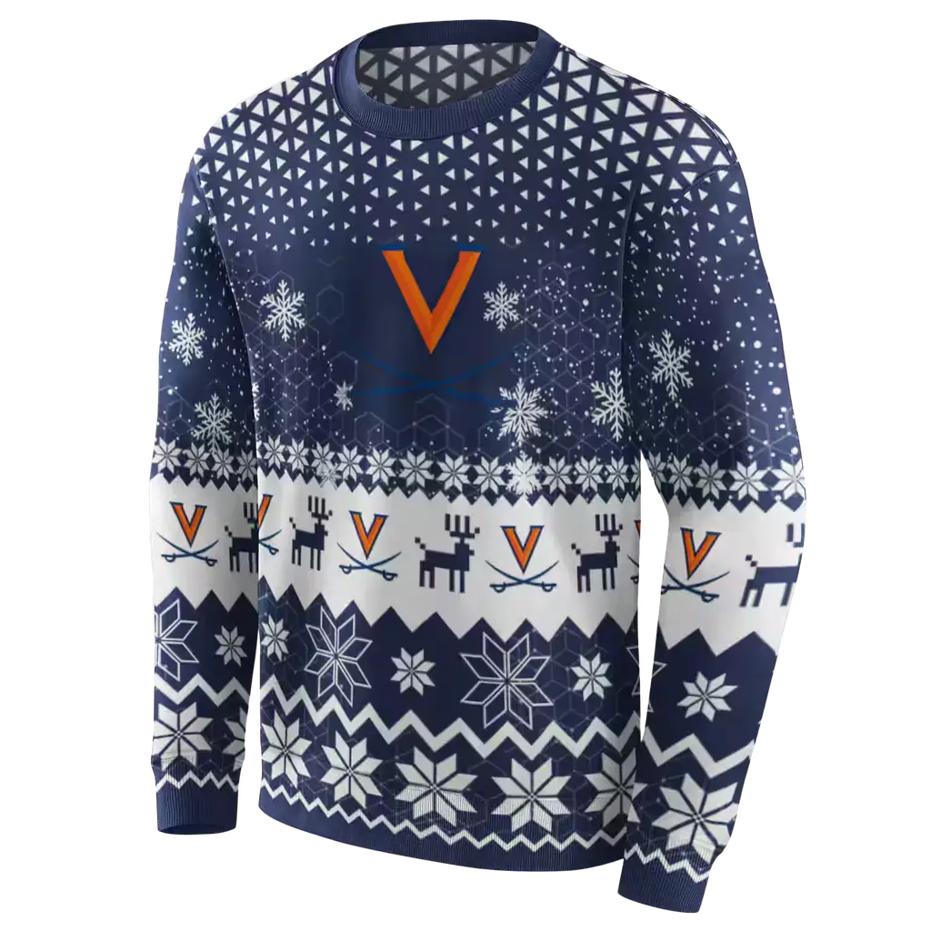 virginia cavaliers reindeer motif blue hoodie new arrival virginia cavaliers reindeer motif blue hoodie new arrival