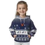 virginia cavaliers reindeer motif blue hoodie best selling