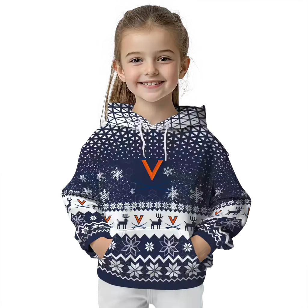 virginia cavaliers reindeer motif blue hoodie top rated virginia cavaliers reindeer motif blue hoodie top rated