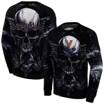 virginia cavaliers skull artwork blue black hoodie best selling