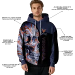 virginia cavaliers skull motif blue black hoodie best selling