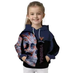 virginia cavaliers skull motif blue black hoodie best selling