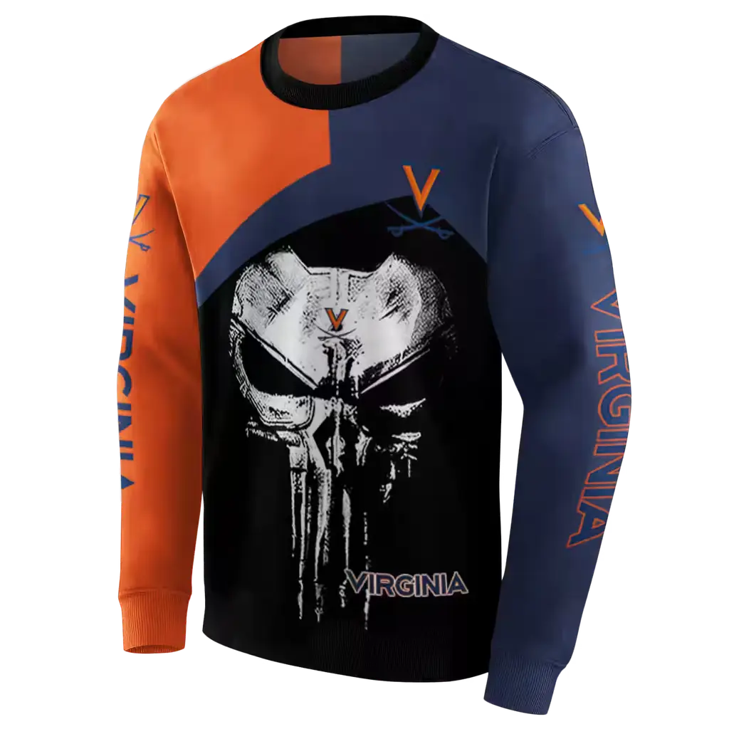 virginia cavaliers skull punisher orange black hoodie new arrival virginia cavaliers skull punisher orange black hoodie new arrival